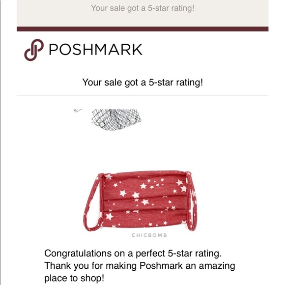 STARRY CLOTH MASK - MADE IN USA , RED - Picture 2 of 8